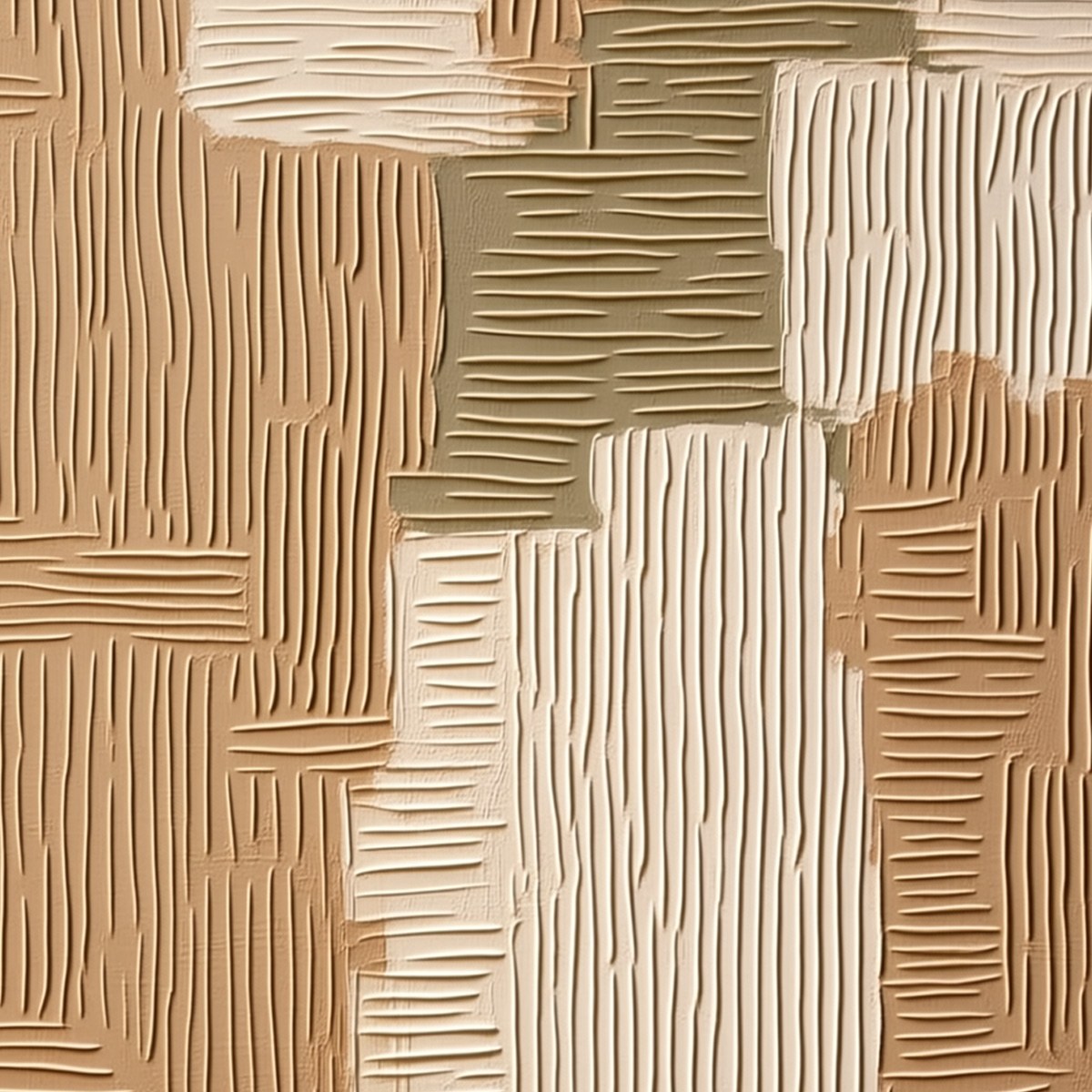 EARTHEN WEAVE: Textured Wabi Sabi Abstract Painting in Neutral Tones