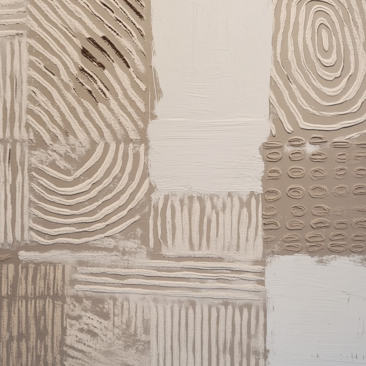 EARTHEN WEAVE: Textured Wabi Sabi Abstract Painting in Neutral Tones
