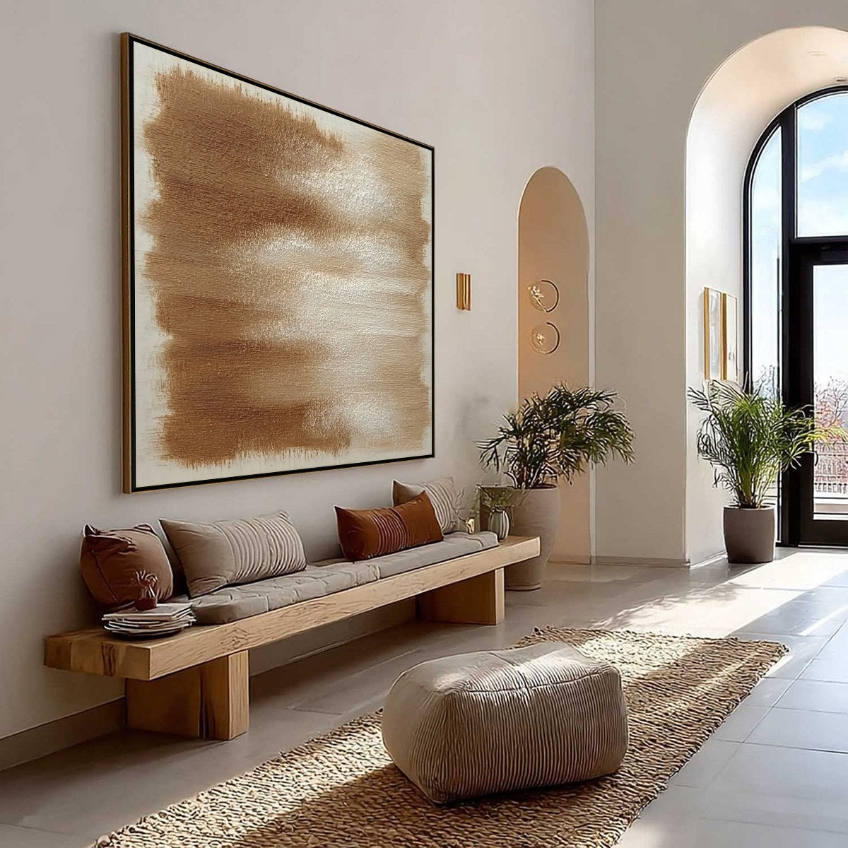 EARTHEN WHISPERS: Textured Wabi Sabi Abstract Oil Painting