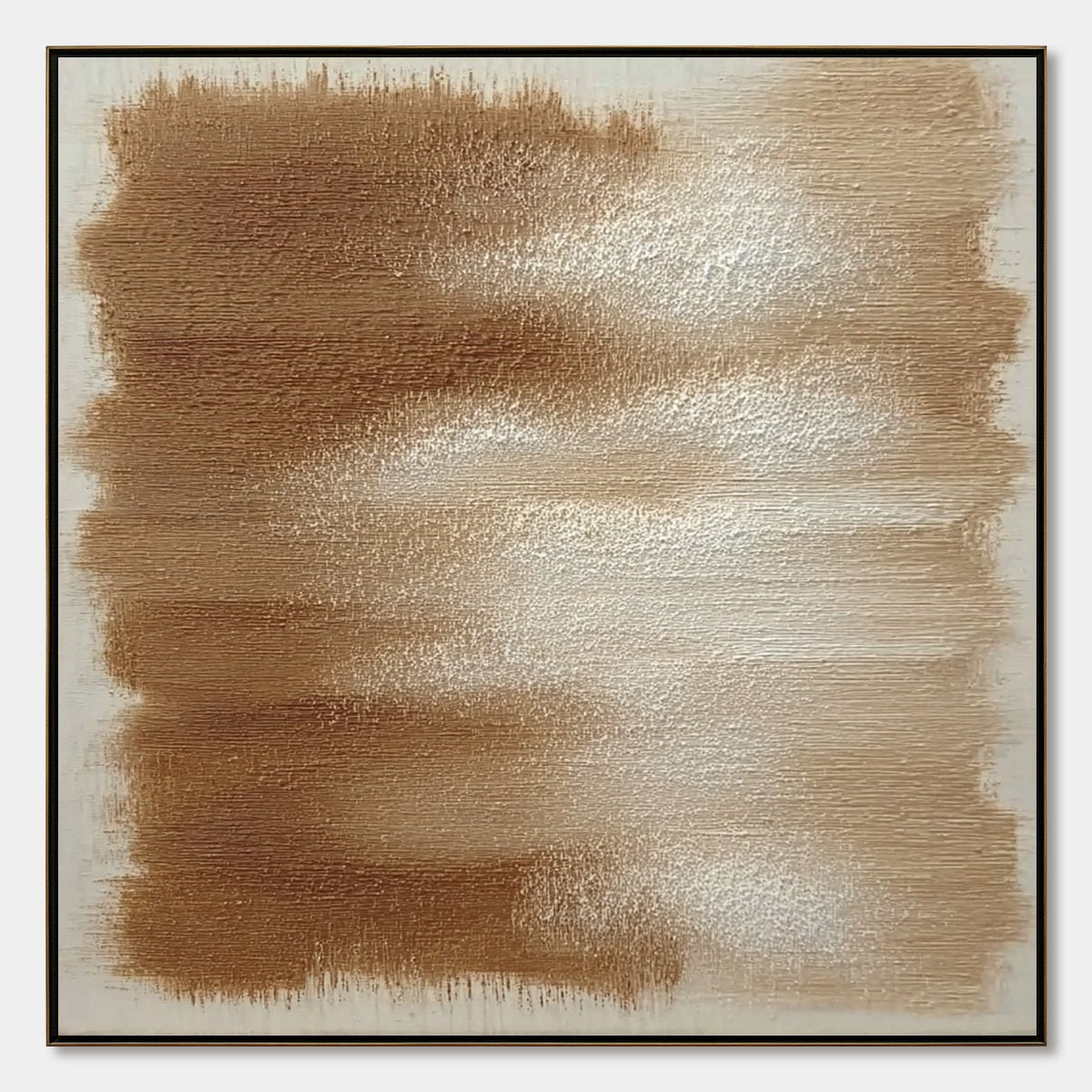 EARTHEN WHISPERS: Textured Wabi Sabi Abstract Oil Painting