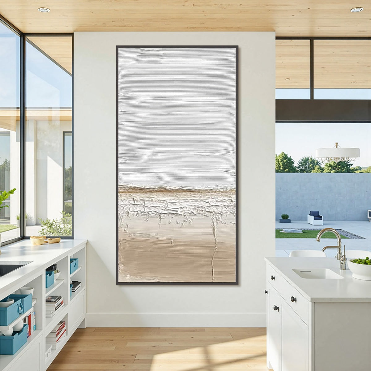 EARTHEN HORIZON: Textured Wabi Sabi Abstract Landscape Painting