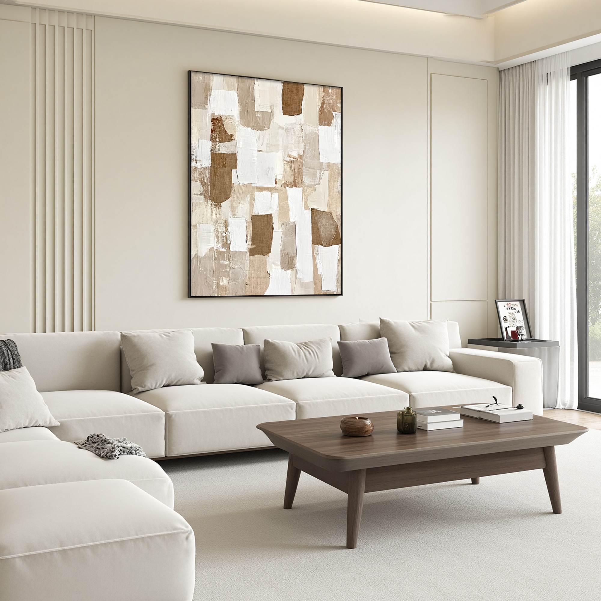 EARTHEN LAYERS: Textured Wabi Sabi Abstract Oil Painting