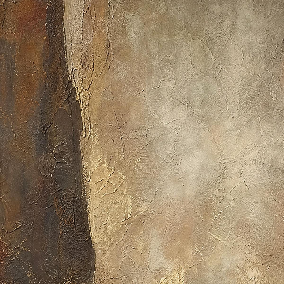 EARTH'S EMBRACE: Large Textured Earth Tone Abstract Wall Art