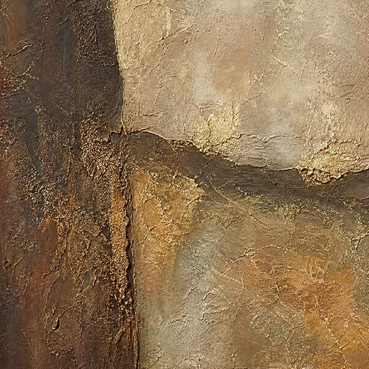 EARTH'S EMBRACE: Large Textured Earth Tone Abstract Wall Art