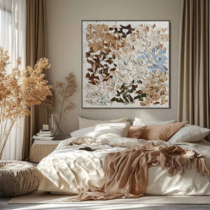 EARTH'S MOSAIC: Textured Wabi Sabi Abstract Impasto Painting