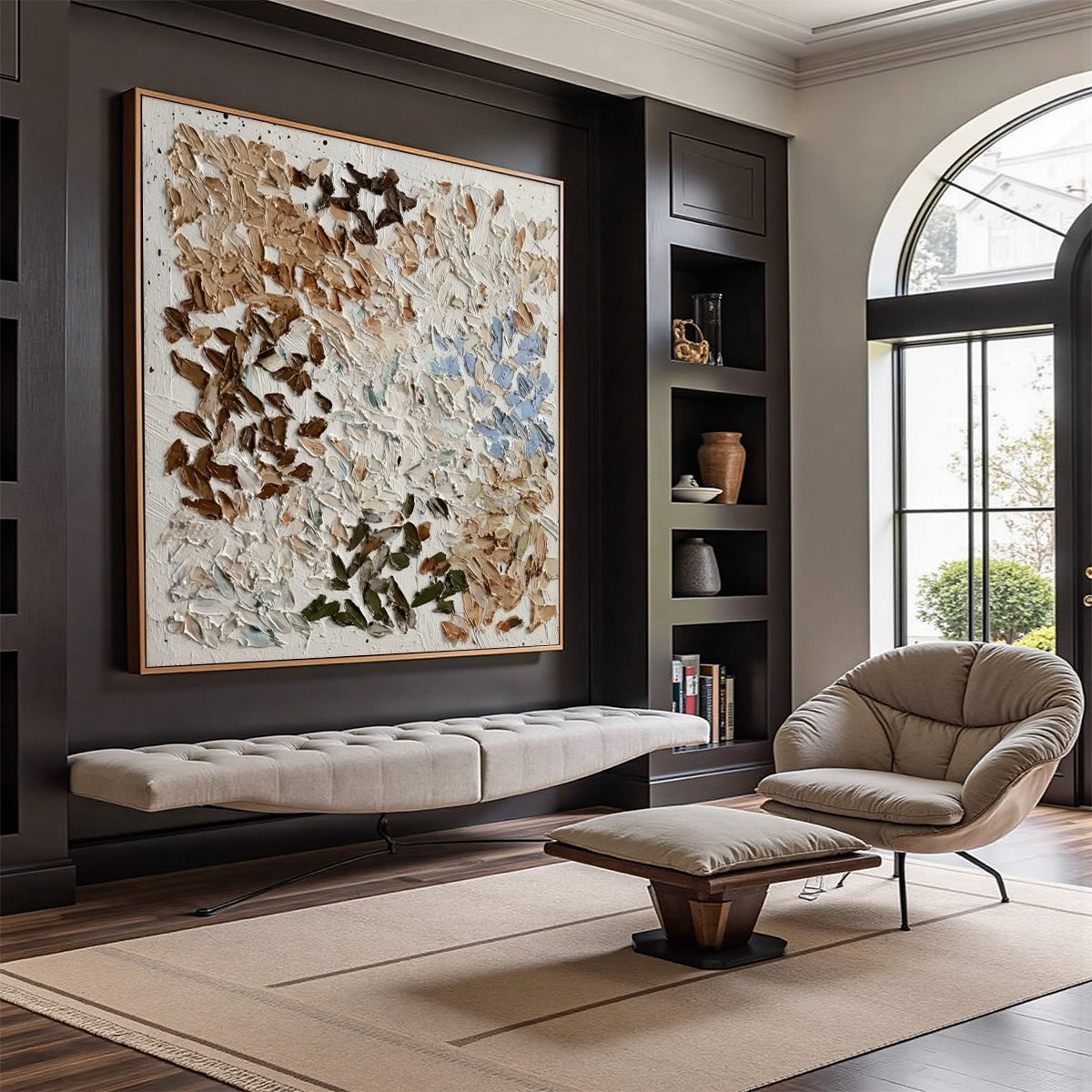 EARTH'S MOSAIC: Textured Wabi Sabi Abstract Impasto Painting