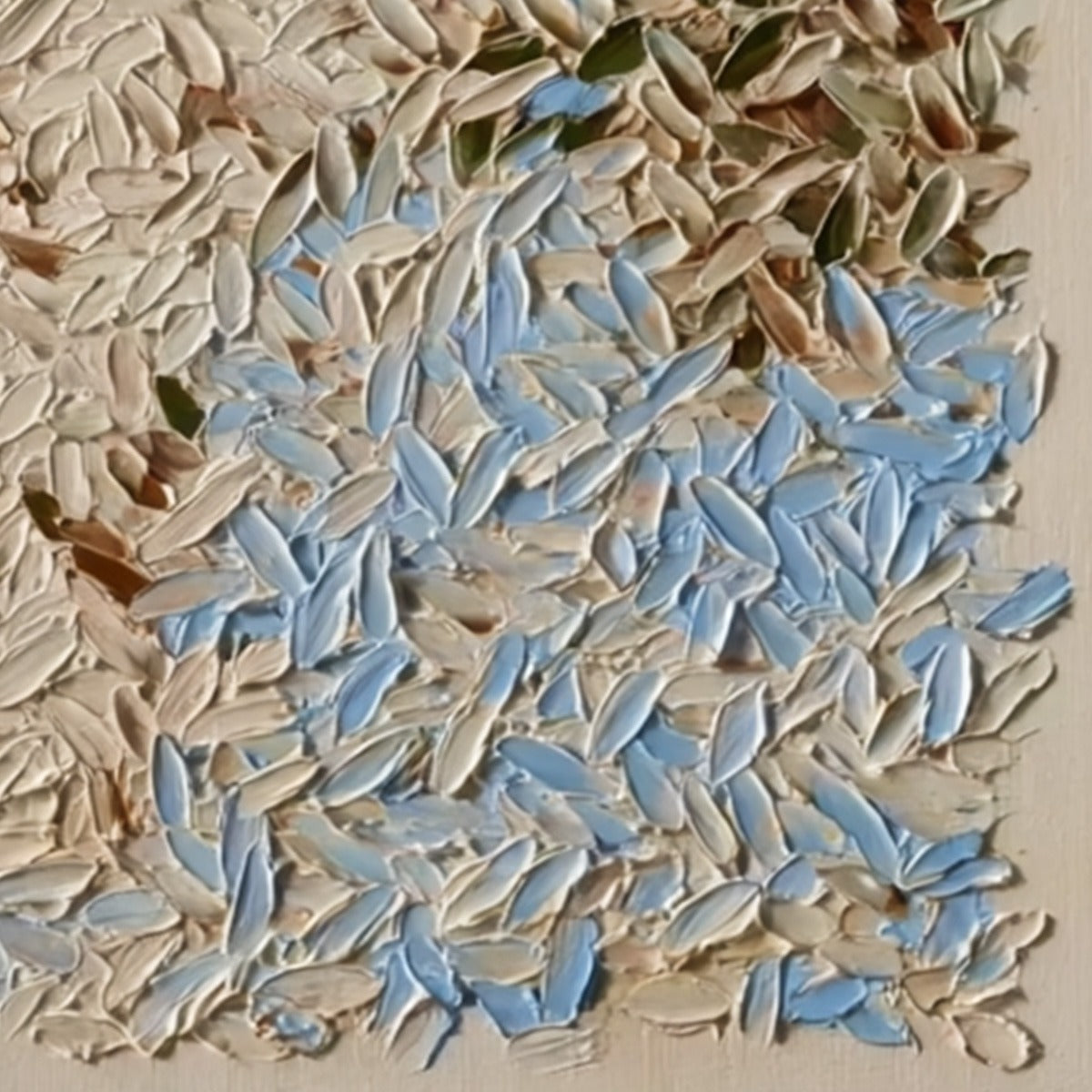 EARTH'S MOSAIC: Textured Wabi Sabi Abstract Landscape Oil Painting