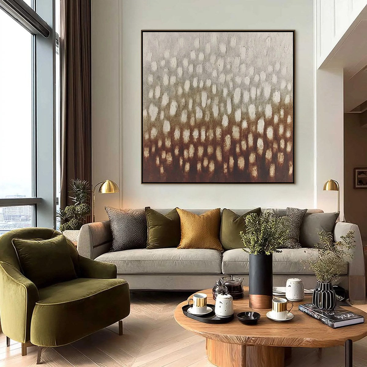 EARTH'S WHISPER: Textured Wabi Sabi Abstract Art in Earth Tones
