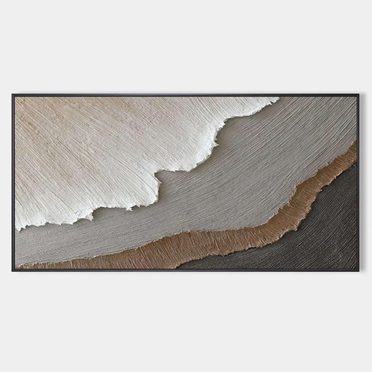 Textured Abstract Landscape Painting in Neutral Colors