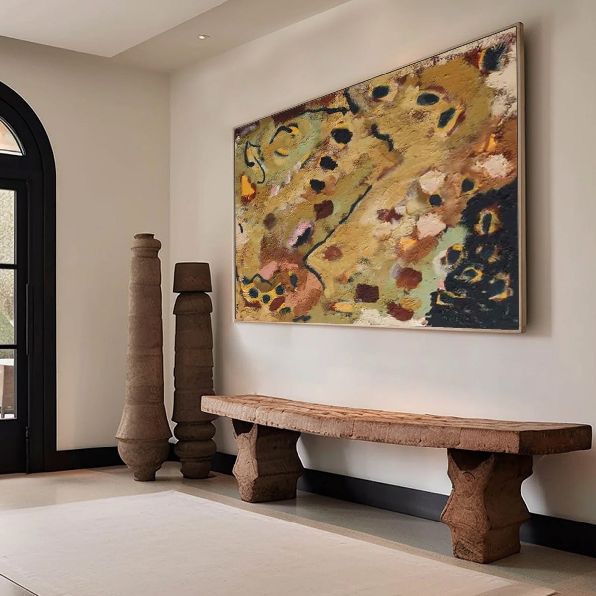 EARTH TONES Abstract Organic Textured Oil Painting