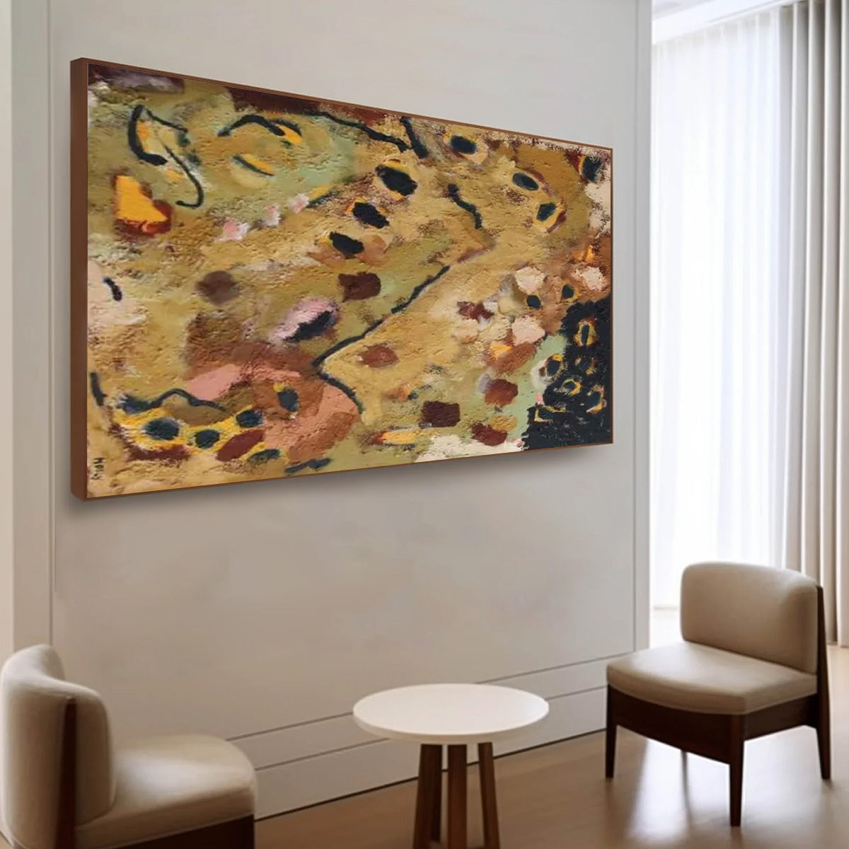 EARTH TONES Abstract Organic Textured Oil Painting