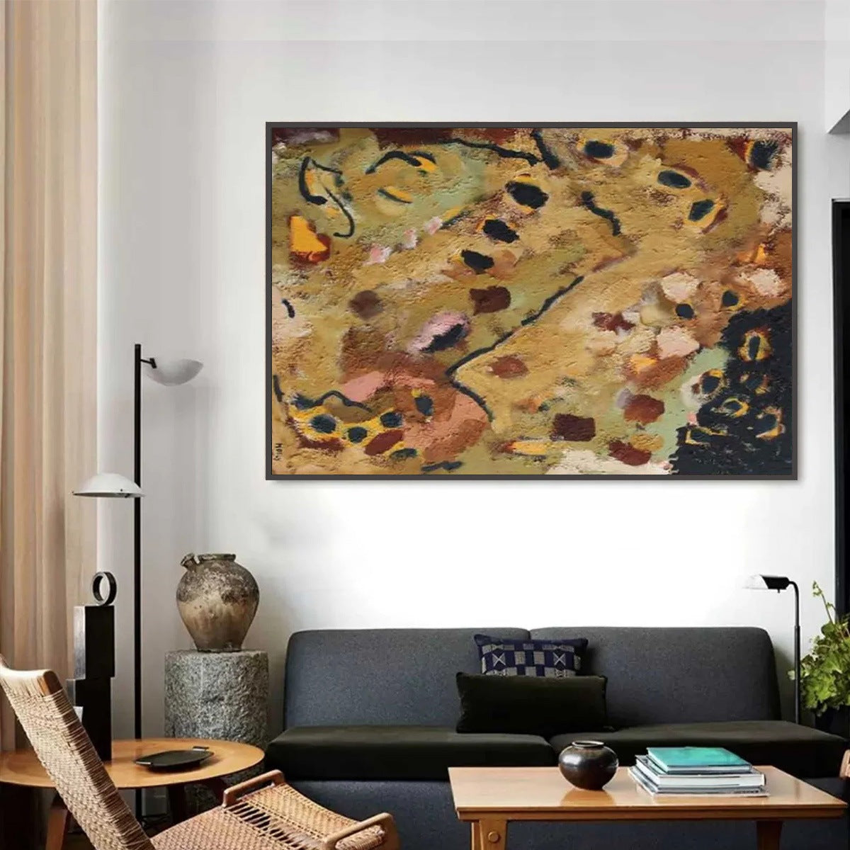 EARTH TONES Abstract Organic Textured Oil Painting