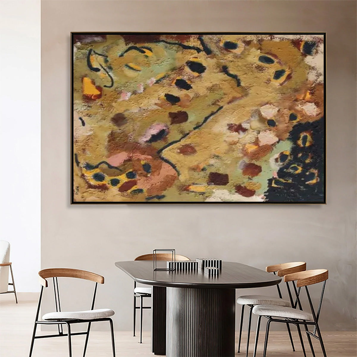 EARTH TONES Abstract Organic Textured Oil Painting