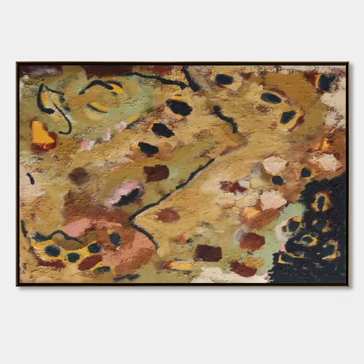 EARTH TONES Abstract Organic Textured Oil Painting