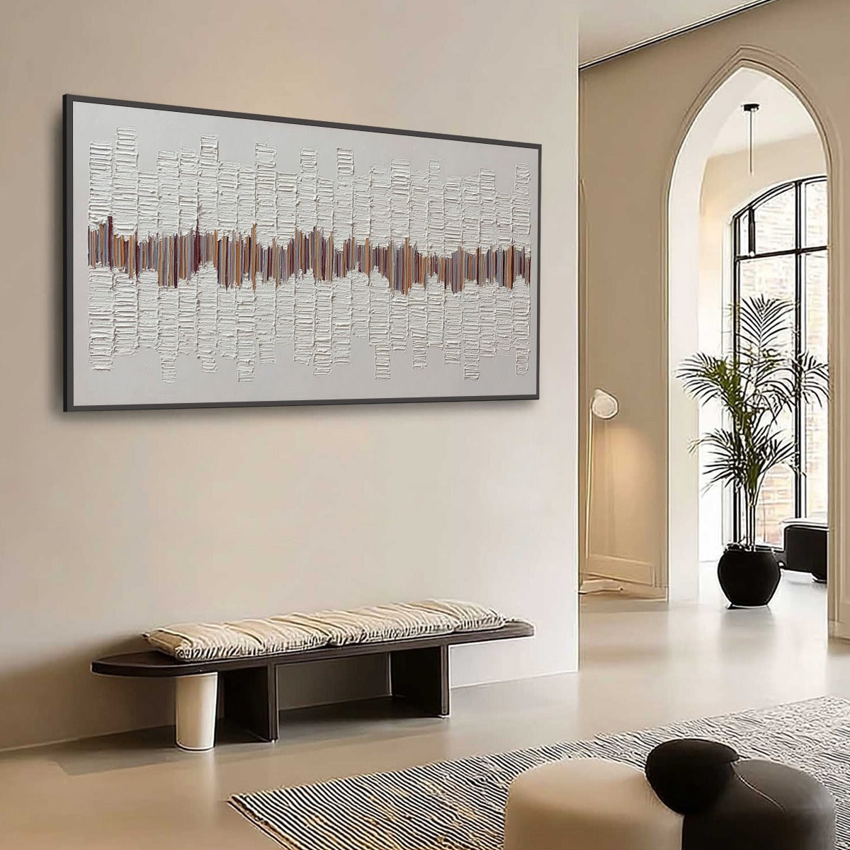 ECHOES IN SILENCE: Large Textured Minimalist Abstract Wall Art