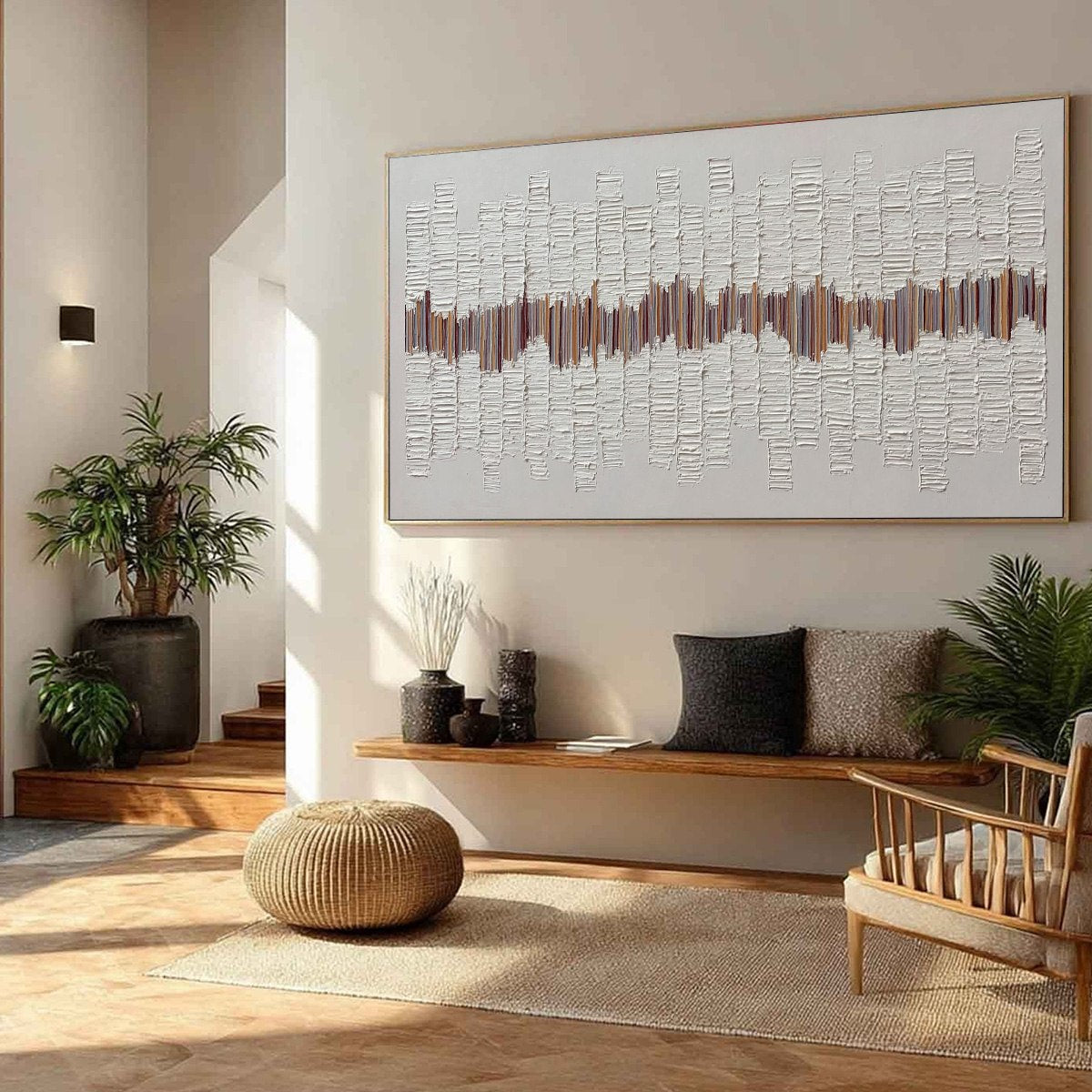 ECHOES IN SILENCE: Large Textured Minimalist Abstract Wall Art
