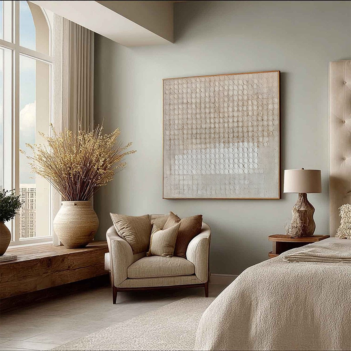 ECHOES IN SILENCE: Large Wabi Sabi Textured Minimalist Abstract Painting