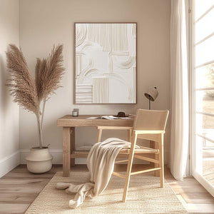 ECHOES IN SILENCE: Textured Wabi-Sabi Minimalist Abstract Wall Art