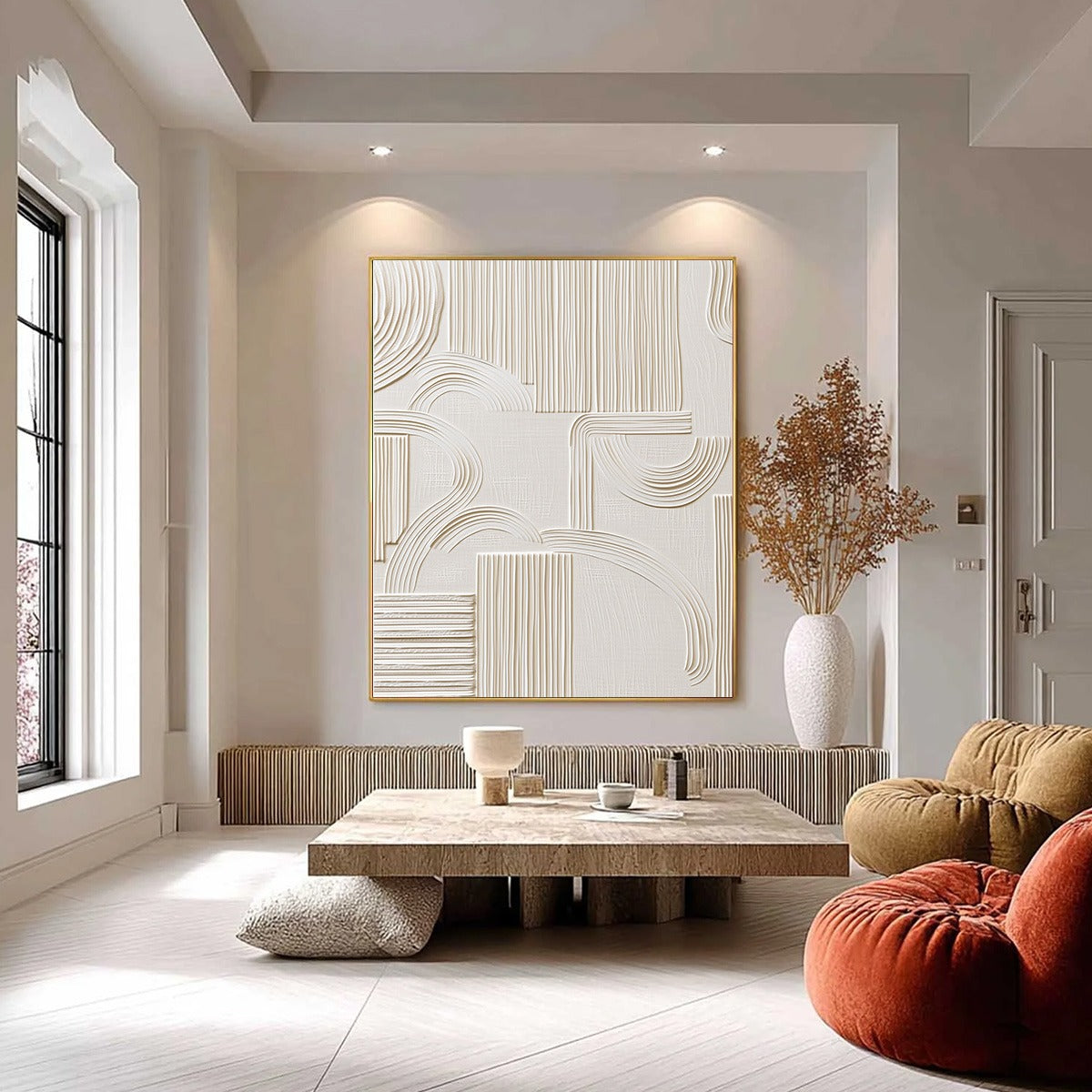 ECHOES IN SILENCE: Textured Wabi-Sabi Minimalist Abstract Wall Art