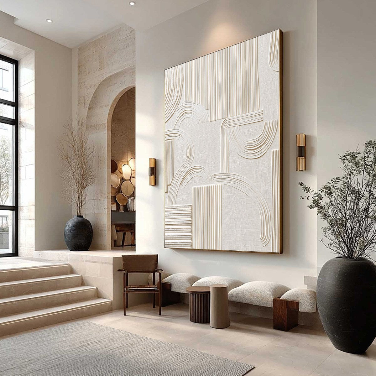 ECHOES IN SILENCE: Textured Wabi-Sabi Minimalist Abstract Wall Art