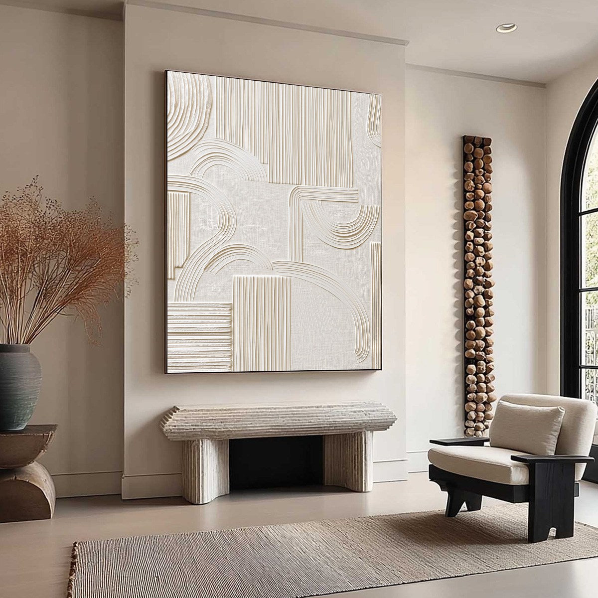 ECHOES IN SILENCE: Textured Wabi-Sabi Minimalist Abstract Wall Art