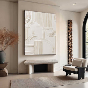ECHOES IN SILENCE: Textured Wabi-Sabi Minimalist Abstract Wall Art