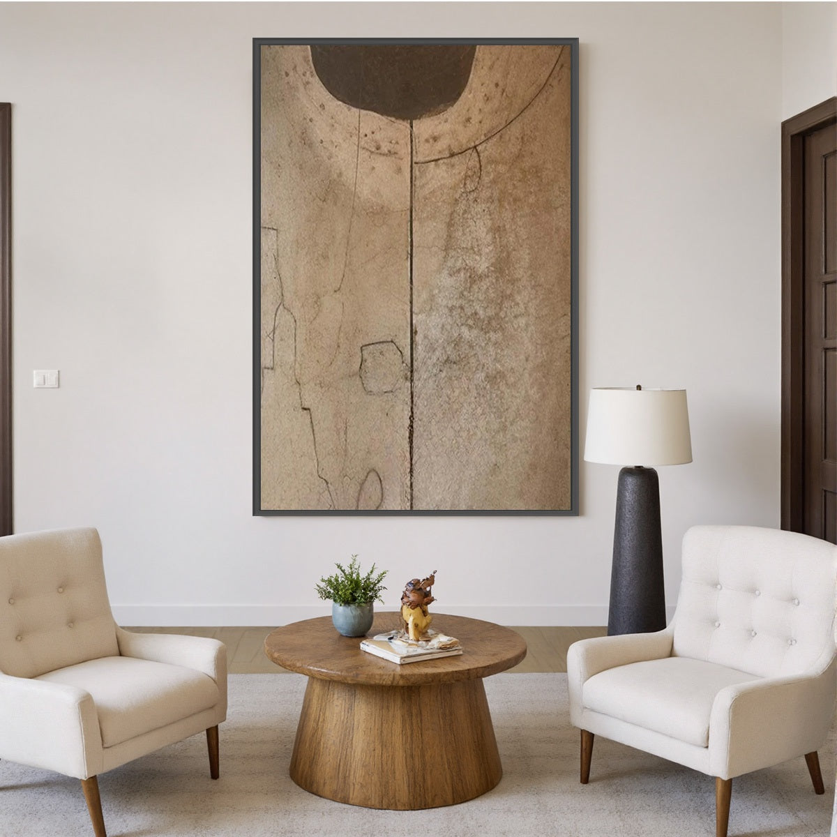 ECHOES OF EARTH: Textured Wabi Sabi Abstract Art for Modern Spaces