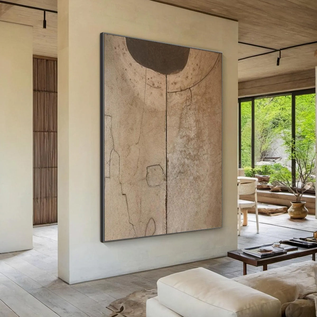 ECHOES OF EARTH: Textured Wabi Sabi Abstract Art for Modern Spaces