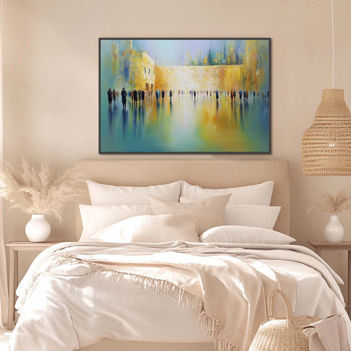 ECHOES OF ETERNITY: Large Figurative Cityscape Oil Painting of a Historic Wall