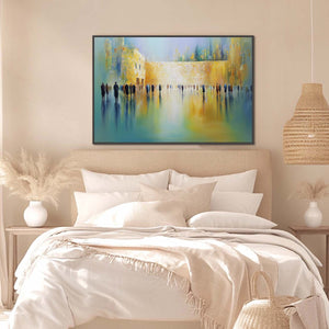 ECHOES OF ETERNITY: Large Figurative Cityscape Oil Painting of a Historic Wall