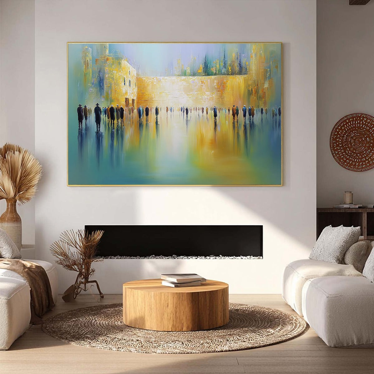 ECHOES OF ETERNITY: Large Figurative Cityscape Oil Painting of a Historic Wall