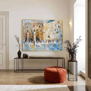 ECHOES OF ETERNITY: Textured Impasto Painting of a Historic Cityscape