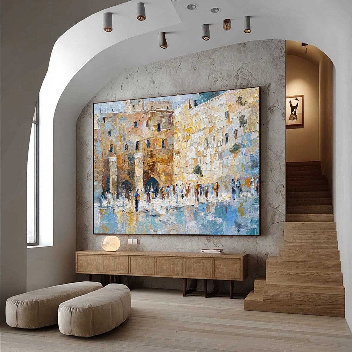 ECHOES OF ETERNITY: Textured Impasto Painting of a Historic Cityscape