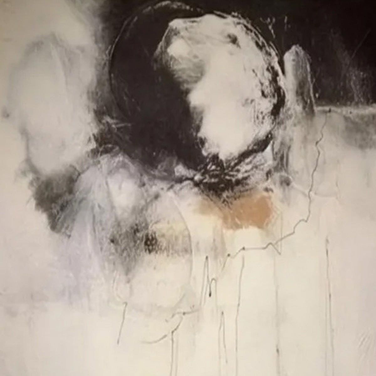 ECHOES OF SILENCE: Large Vertical Wabi Sabi Abstract Painting