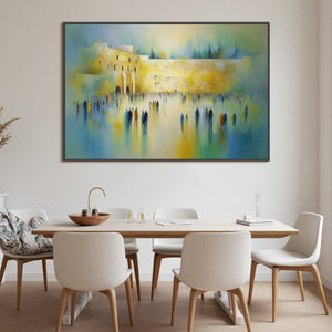 ECHOES OF ETERNITY: Abstract Figurative Cityscape Oil Painting