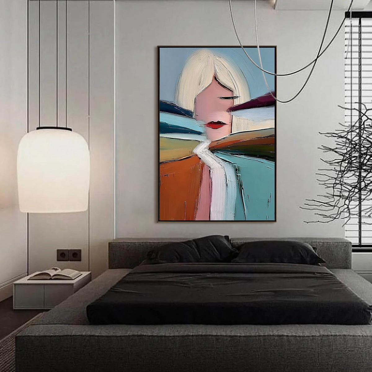 ECLAT: Modern Abstract Portrait Oil Painting with Textured Brushstrokes