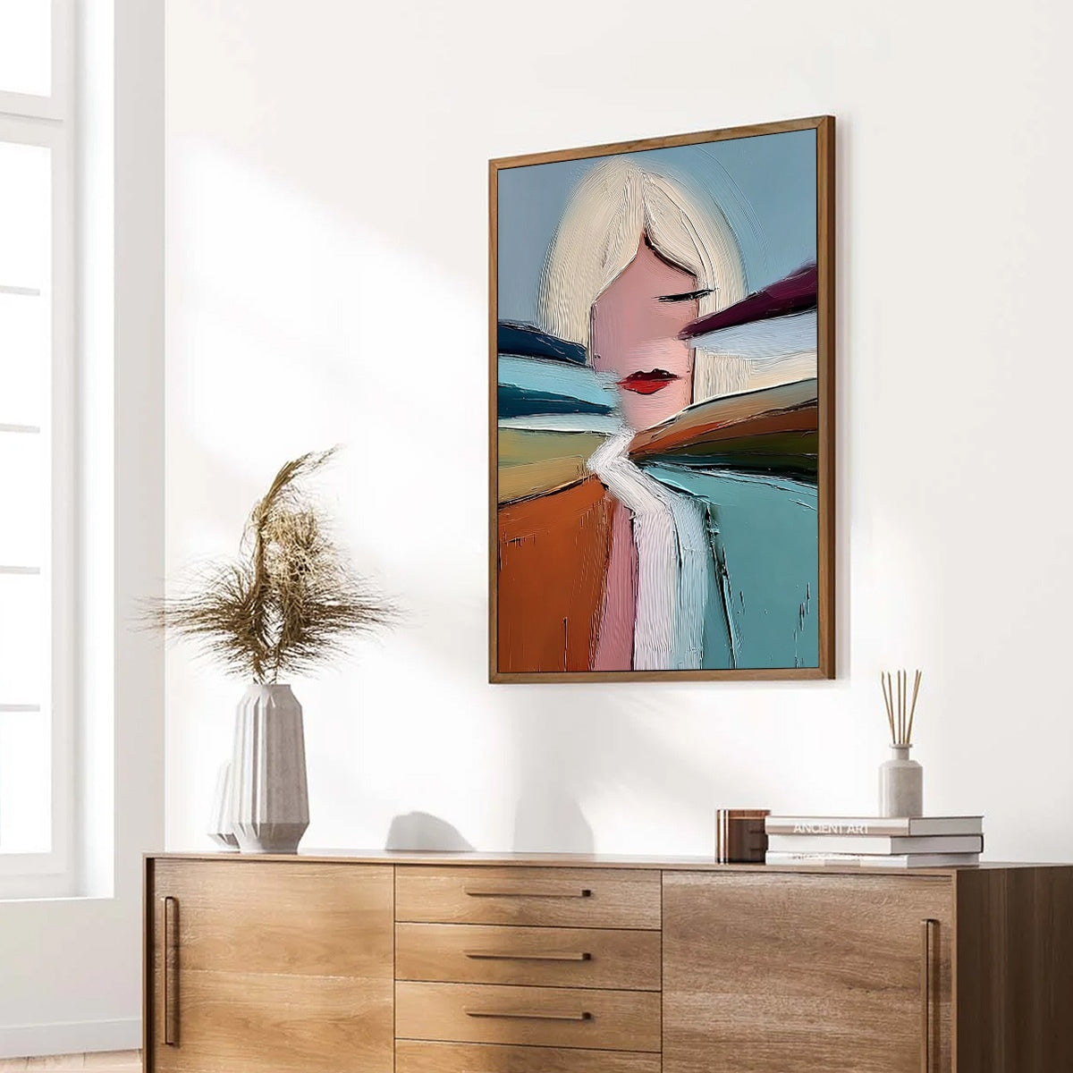 ECLAT: Modern Abstract Portrait Oil Painting with Textured Brushstrokes