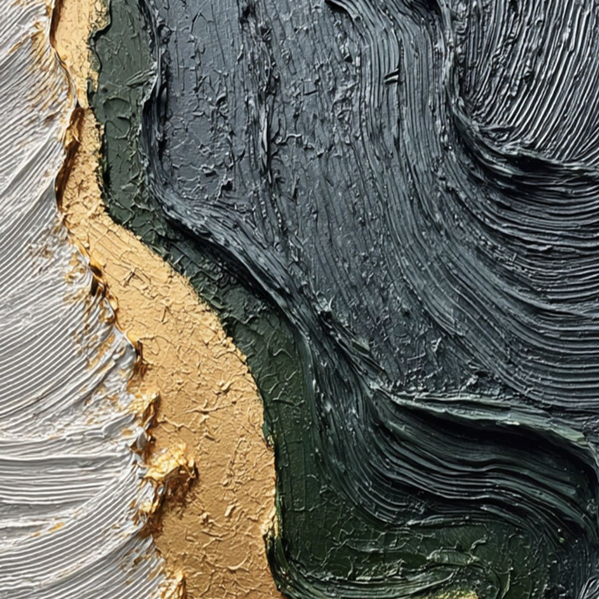 EMERALD SHORE: Textured Abstract Wabi Sabi Wall Art