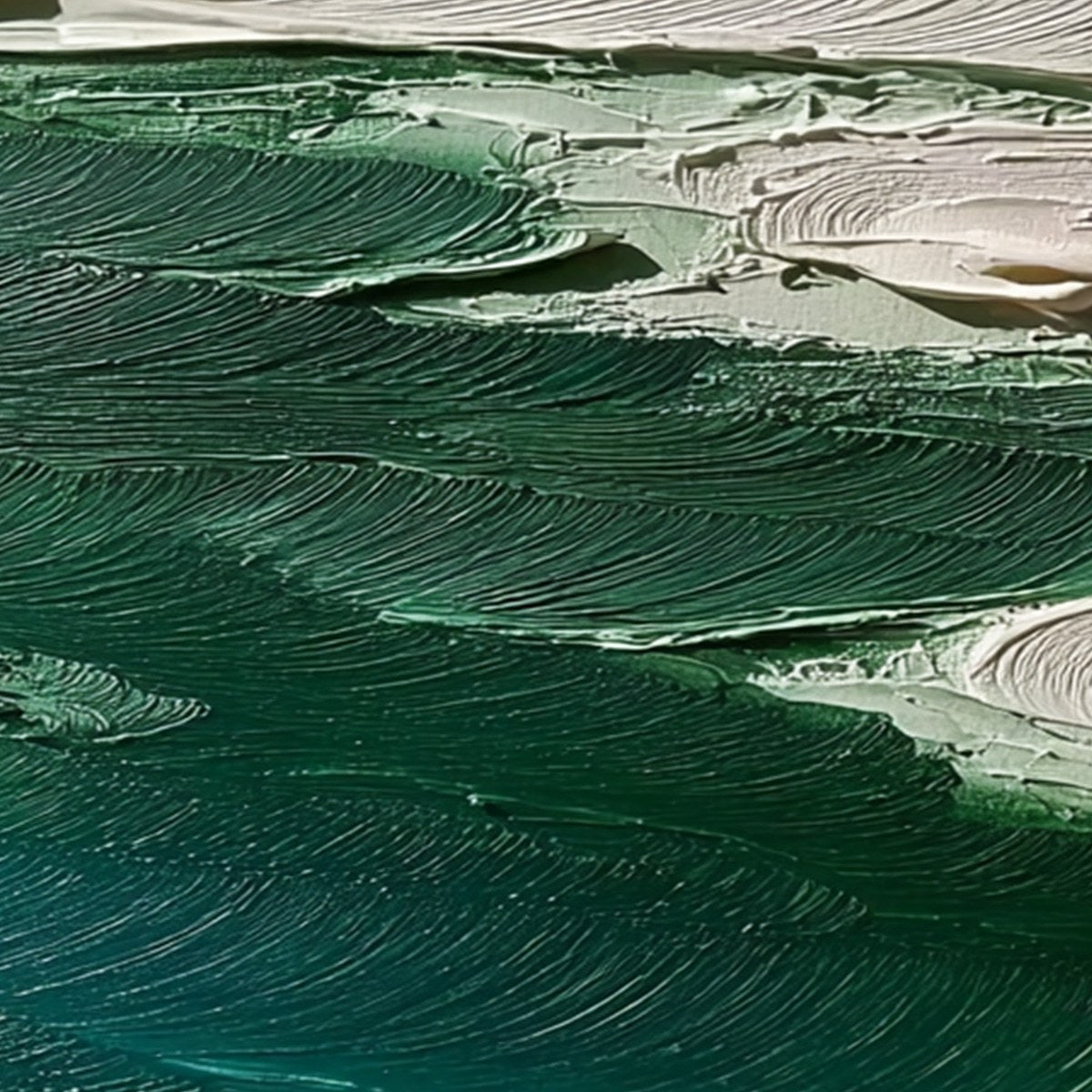 EMERALD TIDE: Textured Wabi Sabi Abstract Coastal Painting