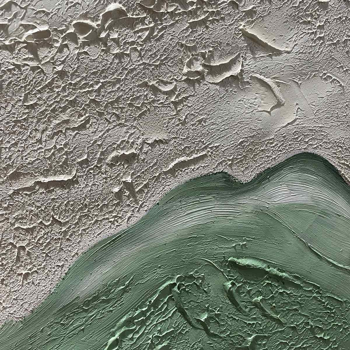Emerald Dusk: Original Textured Abstract Landscape Oil Painting