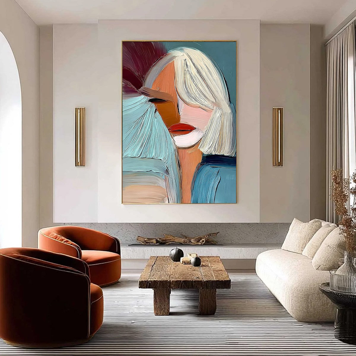 ENIGMA: Modern Abstract Portrait Painting of a Woman