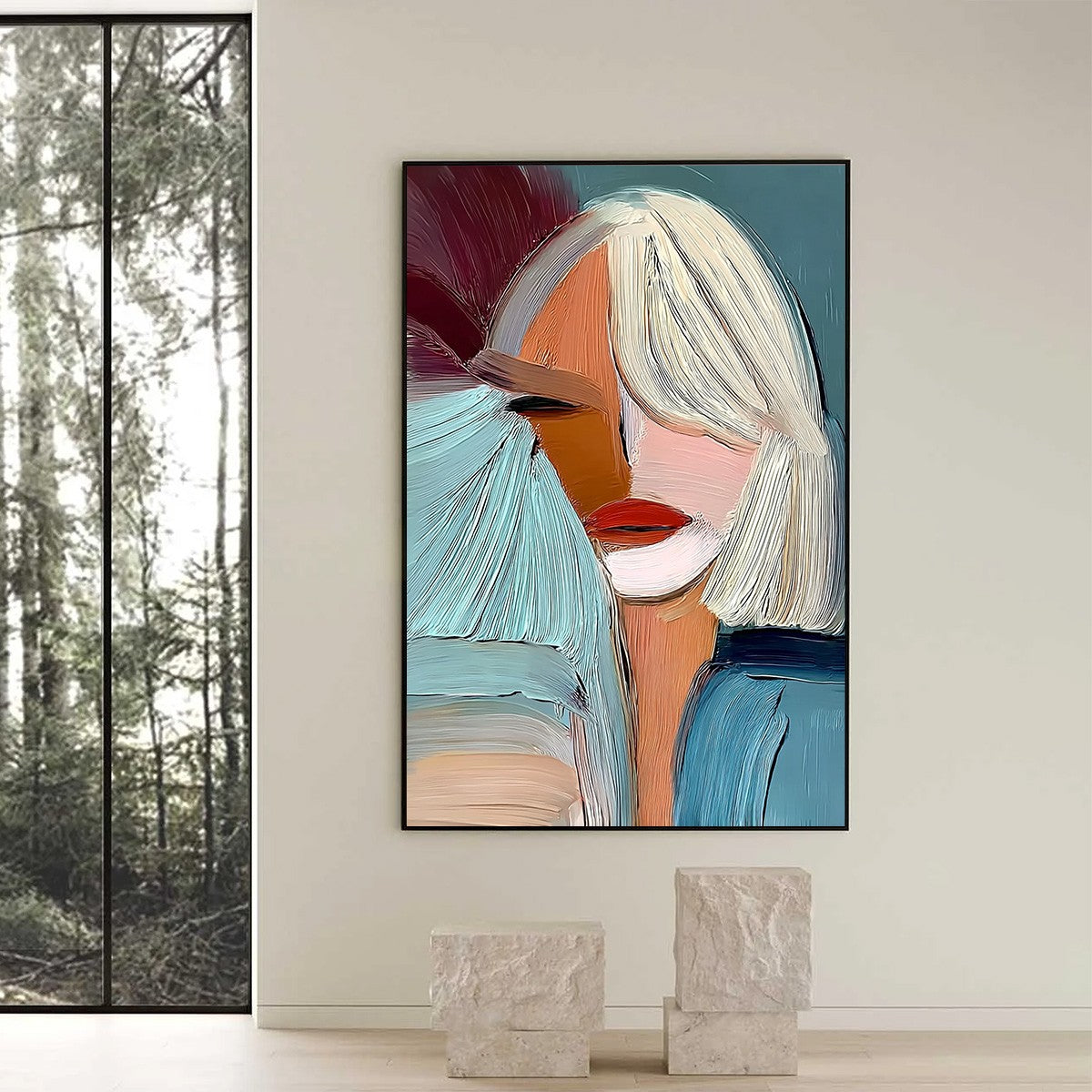 ENIGMA: Modern Abstract Portrait Painting of a Woman