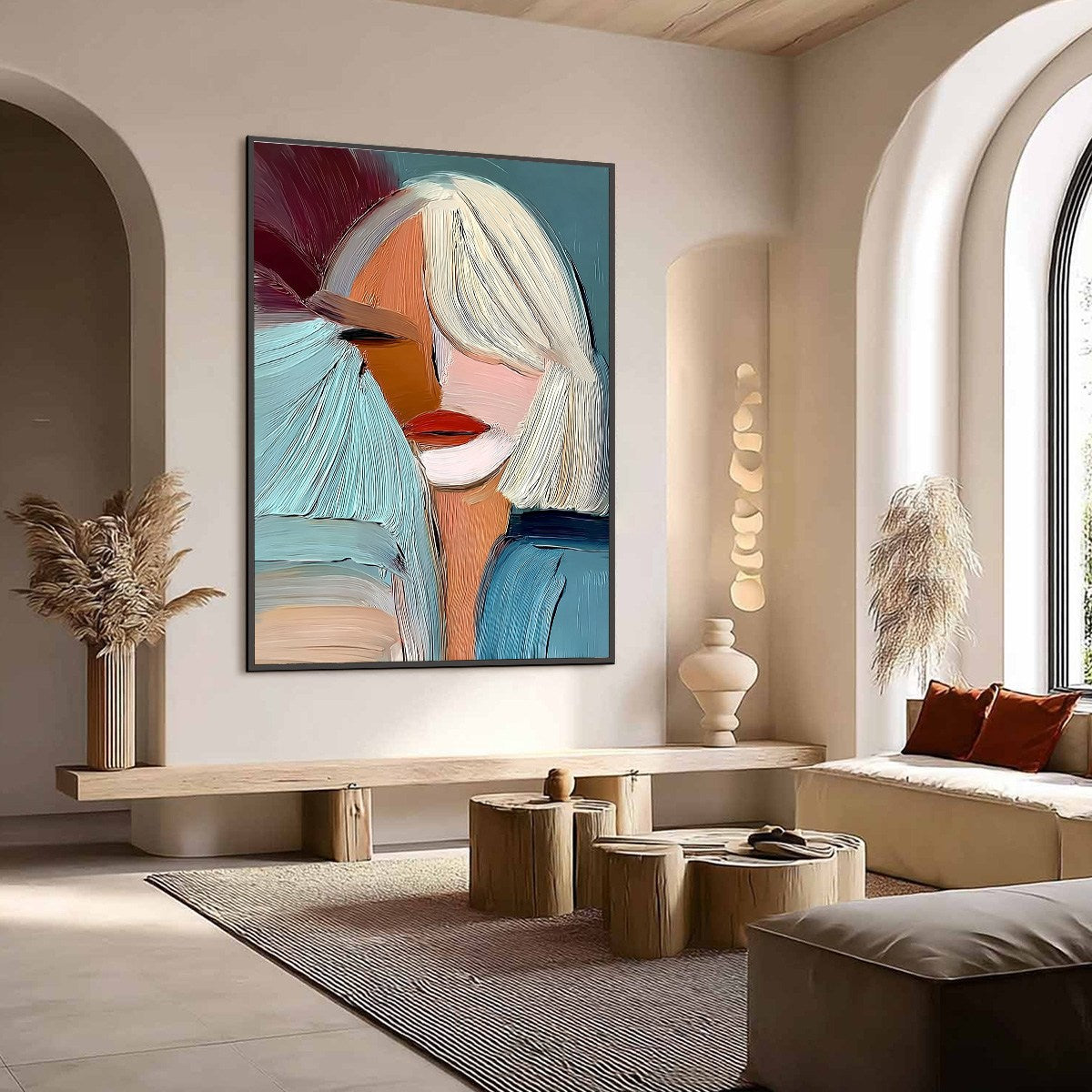 ENIGMA: Modern Abstract Portrait Painting of a Woman
