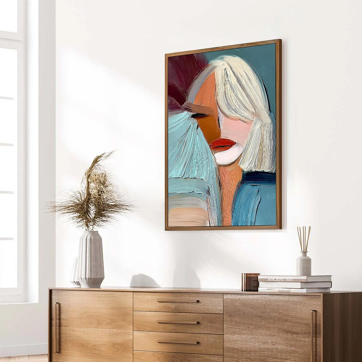 ENIGMA: Modern Abstract Portrait Painting of a Woman