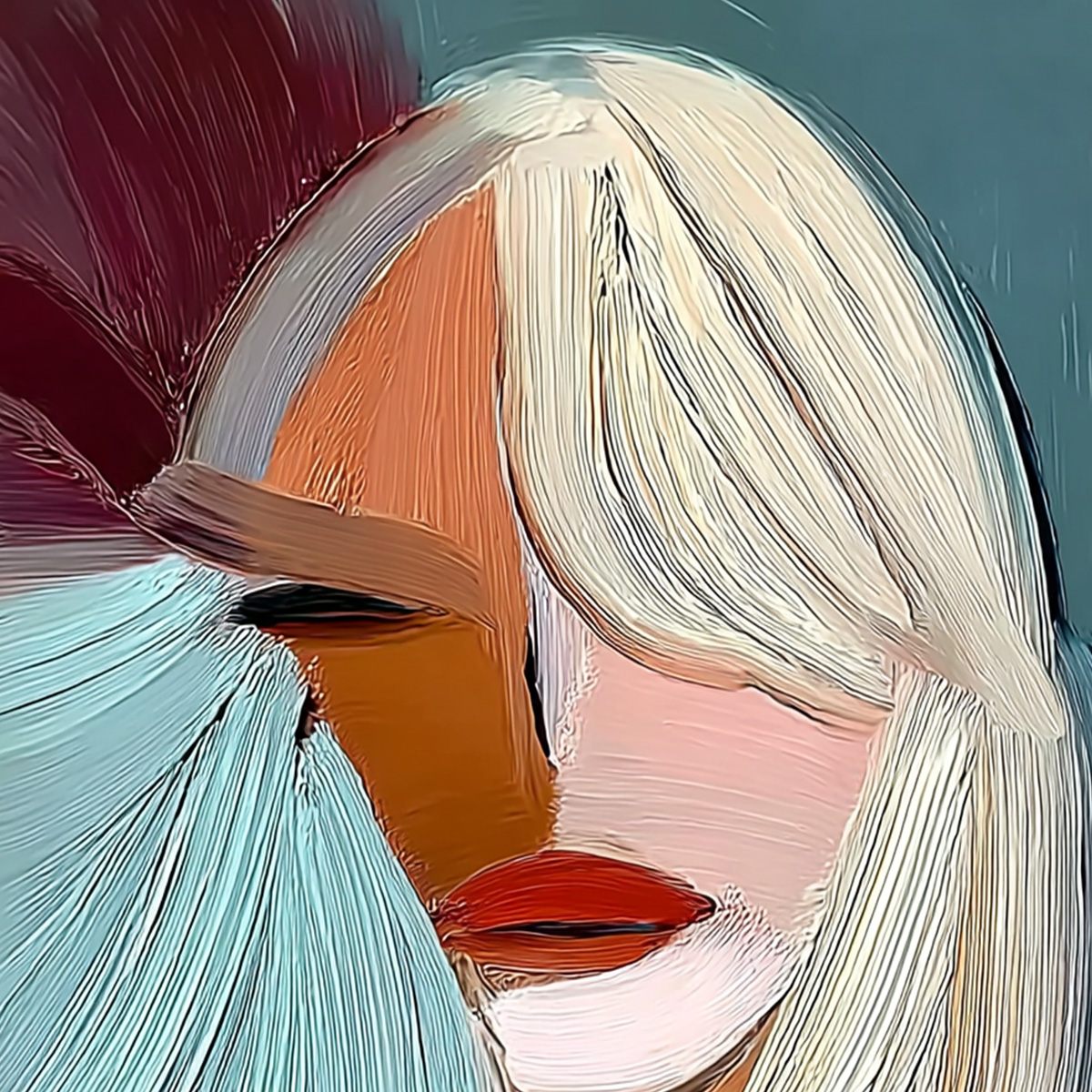 ENIGMA: Modern Abstract Portrait Painting of a Woman