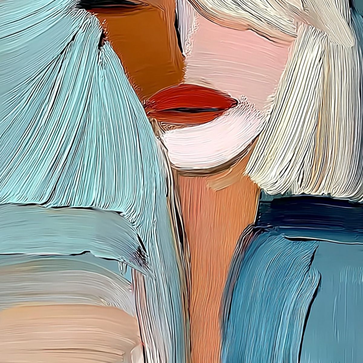 ENIGMA: Modern Abstract Portrait Painting of a Woman