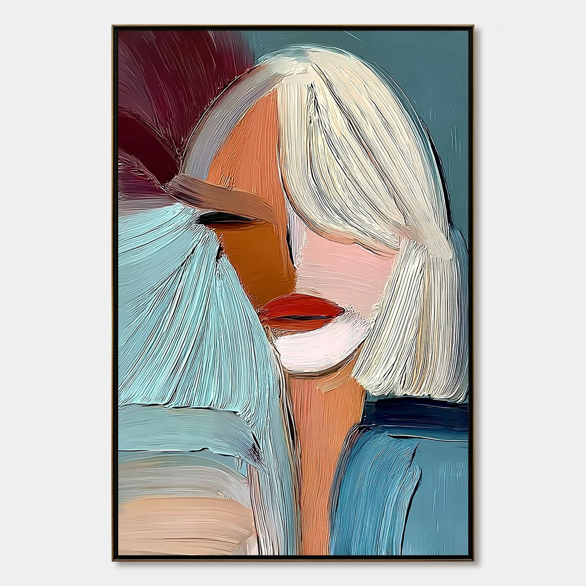 ENIGMA: Modern Abstract Portrait Painting of a Woman
