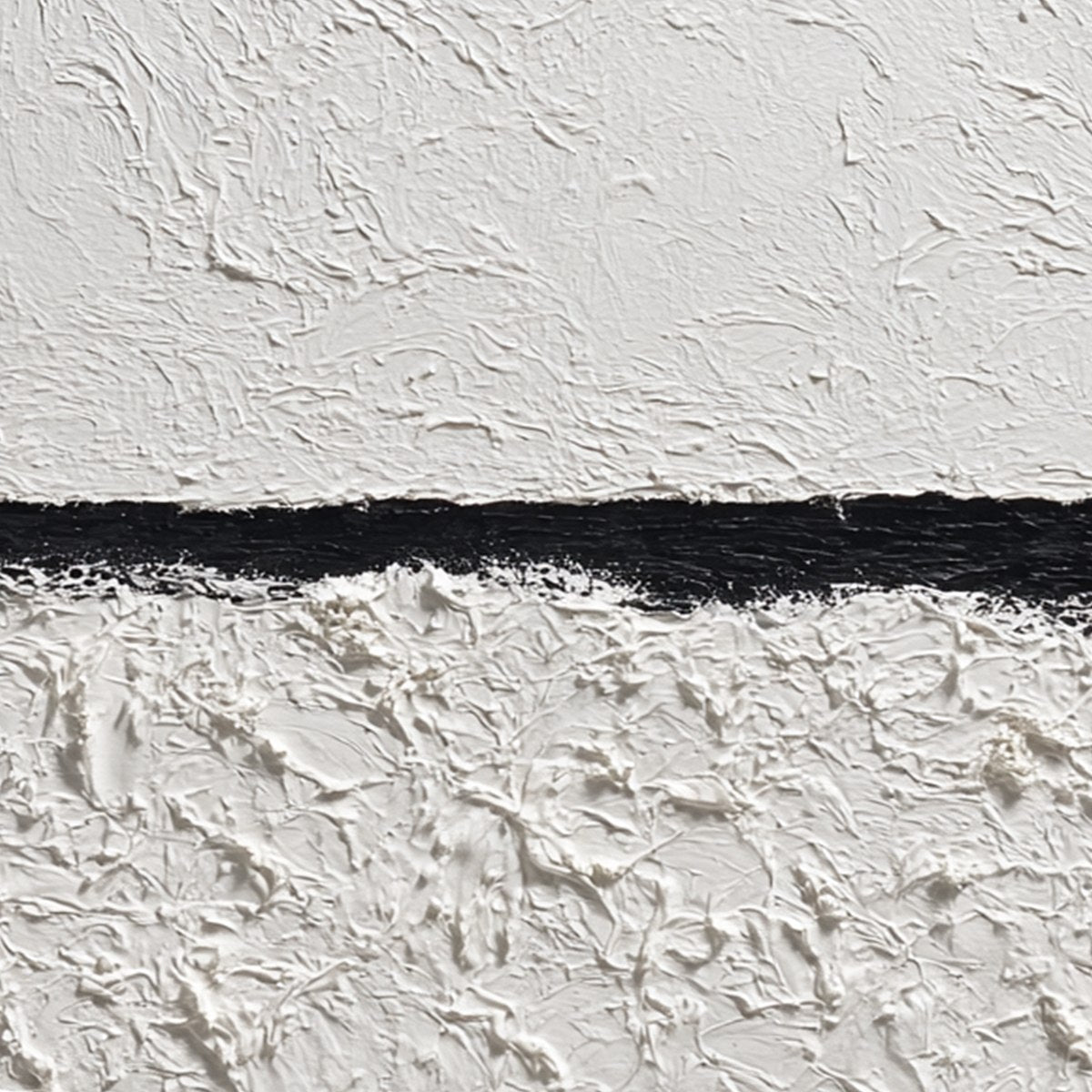 EQUILIBRIUM: Textured Black and White Minimalist Painting