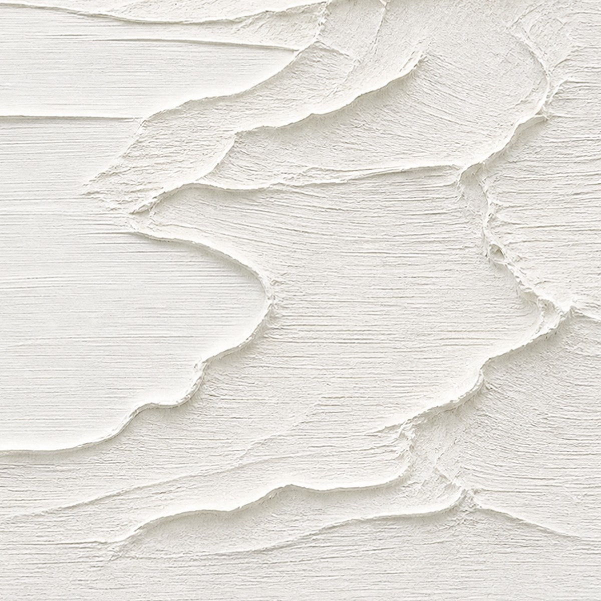 ETERNAL SHORE: Minimalist White Textured Seascape Painting