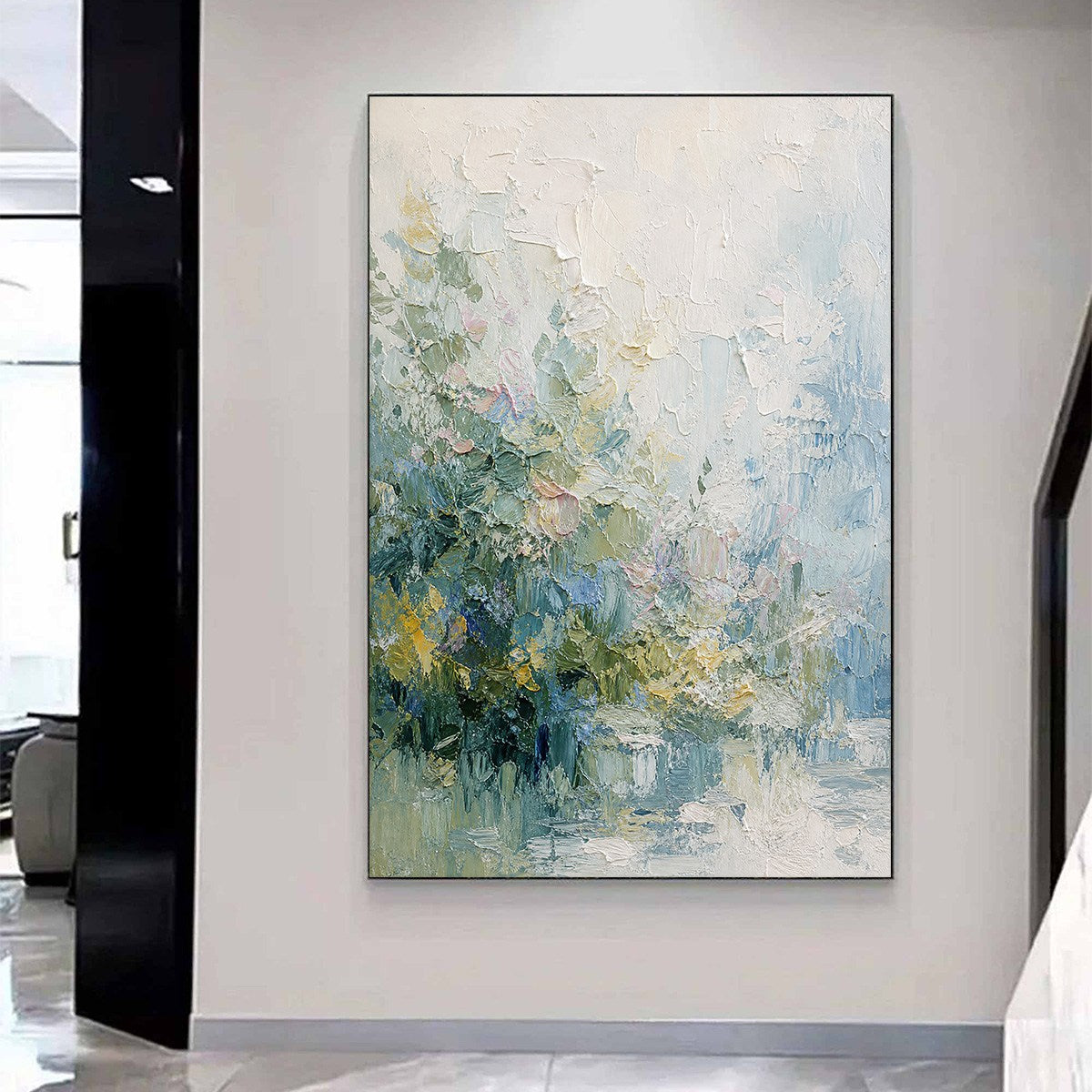 ETERNAL SPRING: Heavily Textured Abstract Floral Garden Painting
